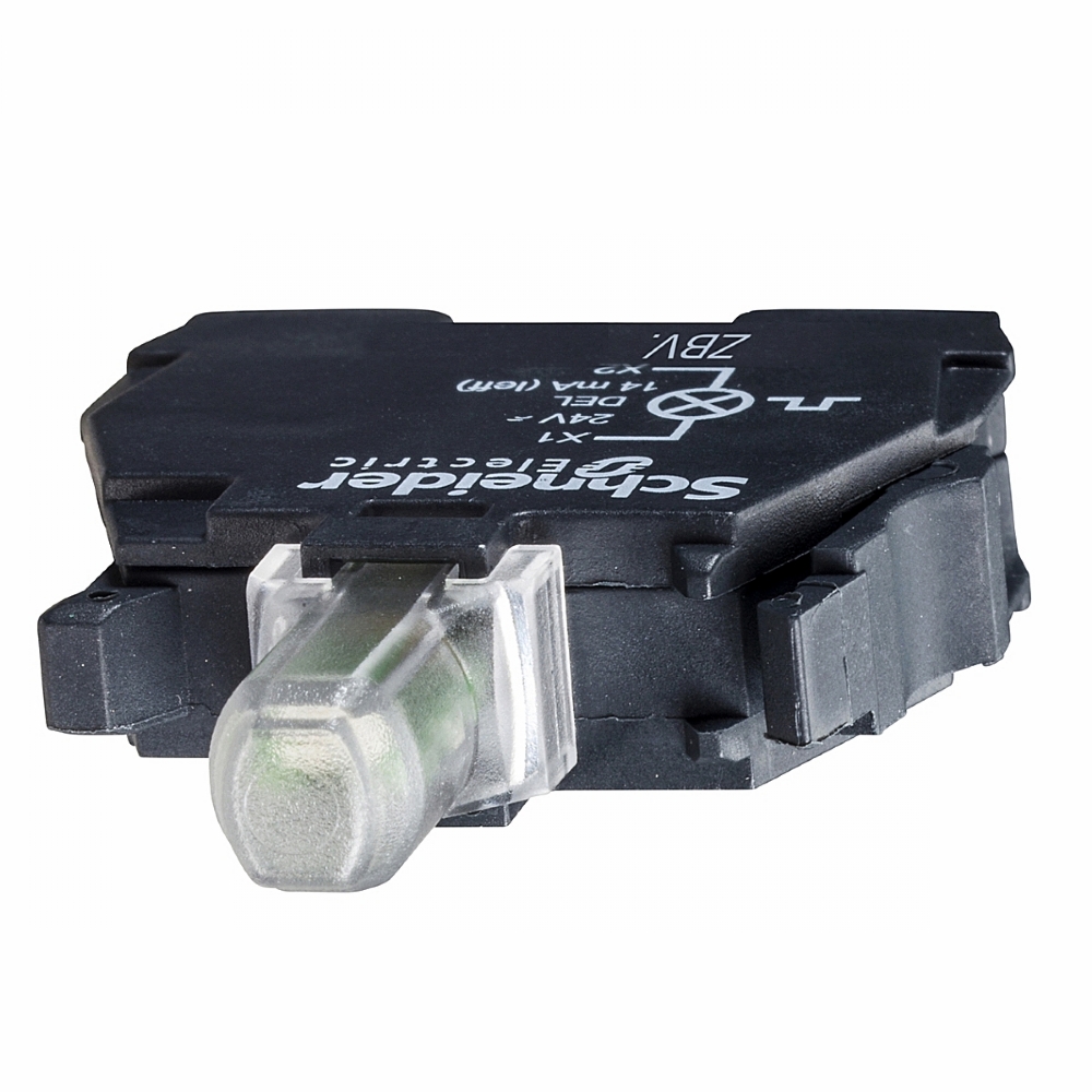 Bloco Contato Luminoso 220 240Vca Conector Led Branco Schneider