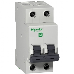 Disjuntor Mini Din Bipolar 63A Curva C 3Ka 230/400V EZ9F33263 - Schneider Electric