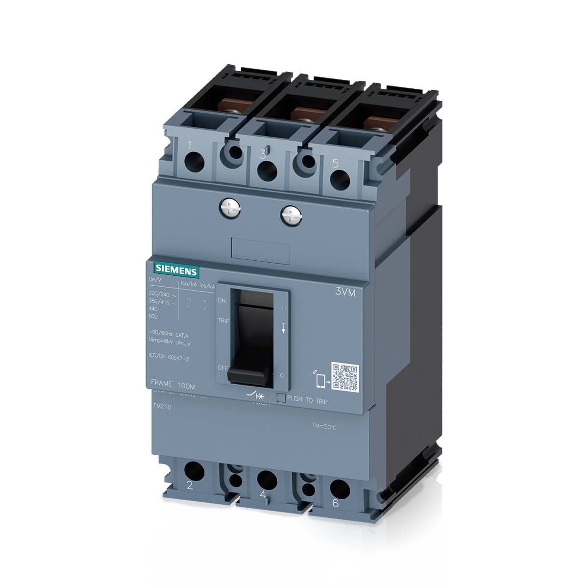 Disjuntor Caixa Moldada 3 Polos 16Ka 63A 415V Siemens 3VM10