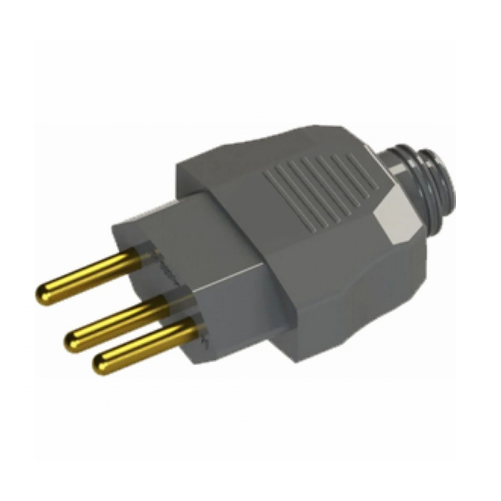 Plug Macho 250V Com Prensa Cinza Axial 2P+T 20A Cabo Weg