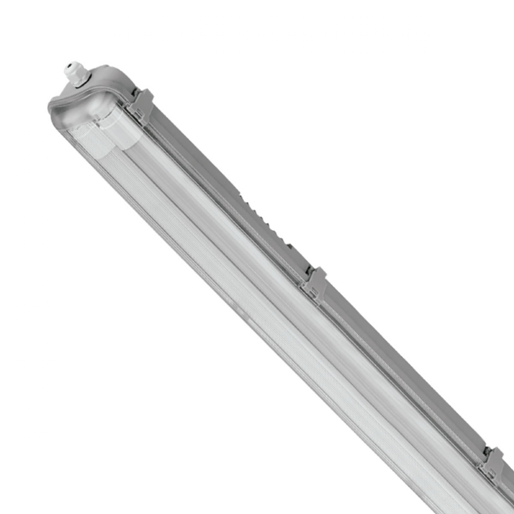 Luminária Hermética Tubular Sobrepor Tubo Led 2x18W G5/G13 Ourolux